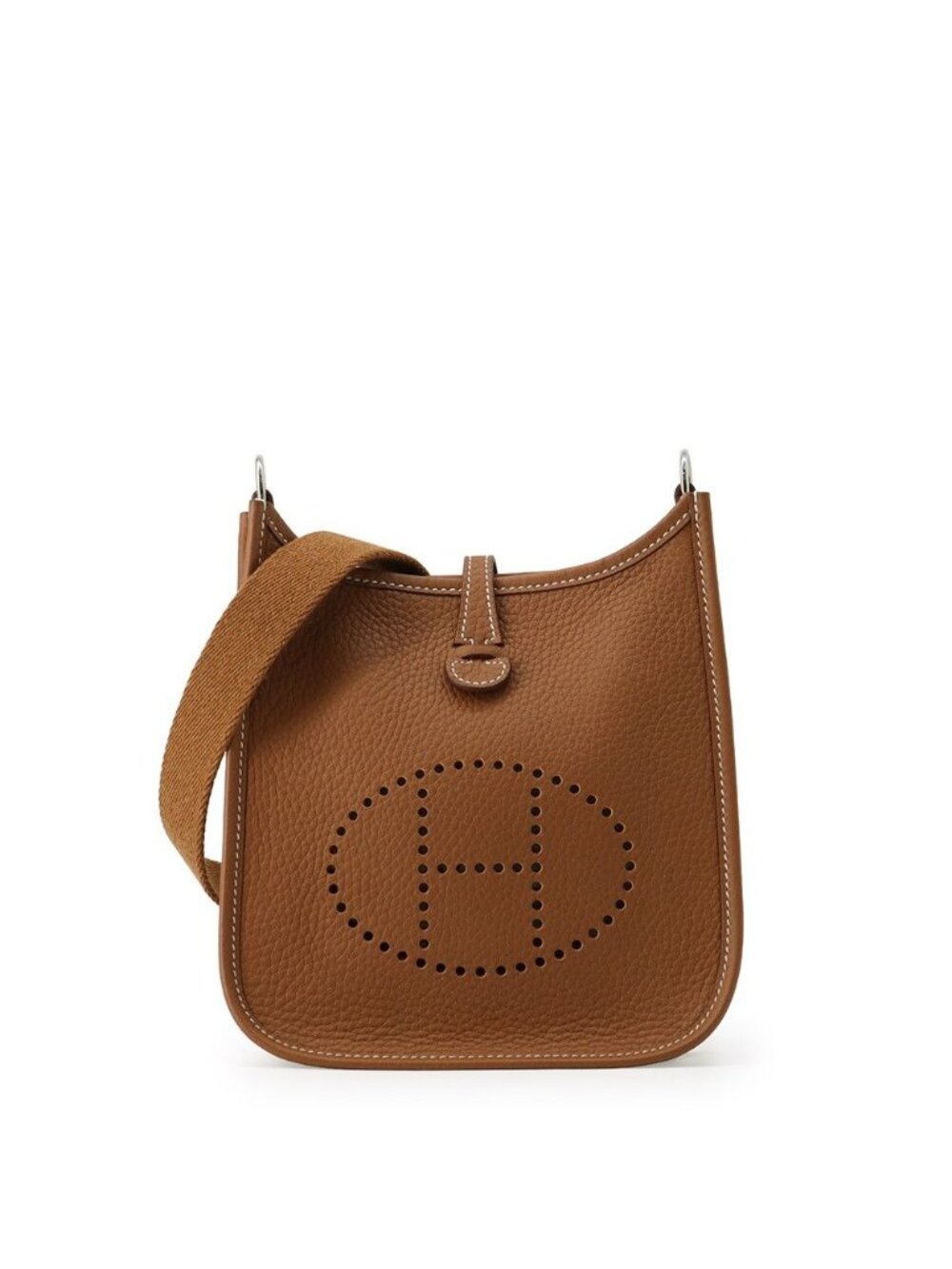 Hermes Shoulder Bag Evelyne TPM 111 Amazon Gold Silver Taurillon Clemence